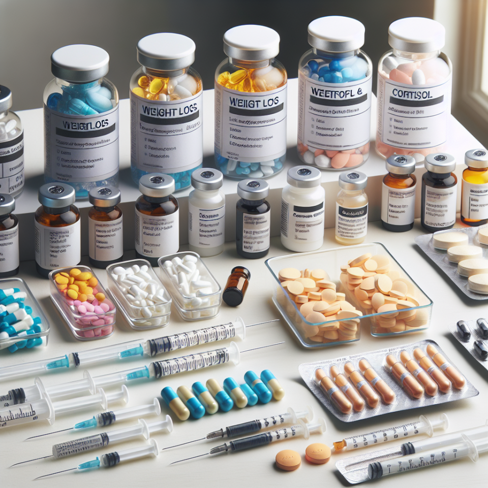 Inyecciones y pastillas para adelgazar y control de cortisol